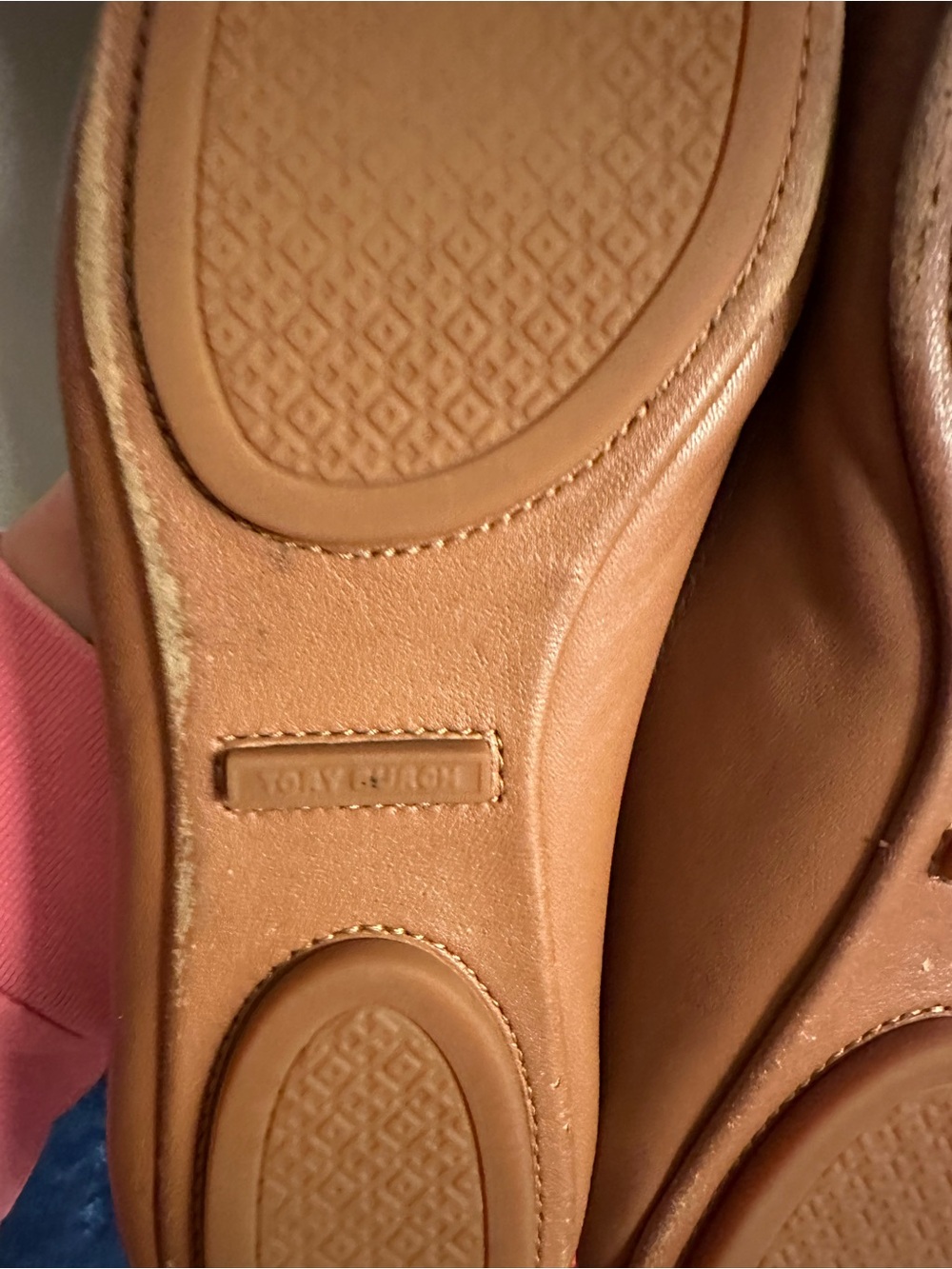 Tory Burch Chestnut / Praline Leather Ballet Flats with Gold Logo Medallion - Picture 11 of 14
